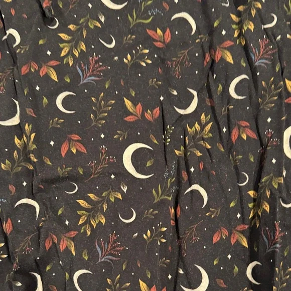 Disturbia Black Long Sleeve Corset Dress with Moon and Star Pattern US 10 - Picture 4 of 4